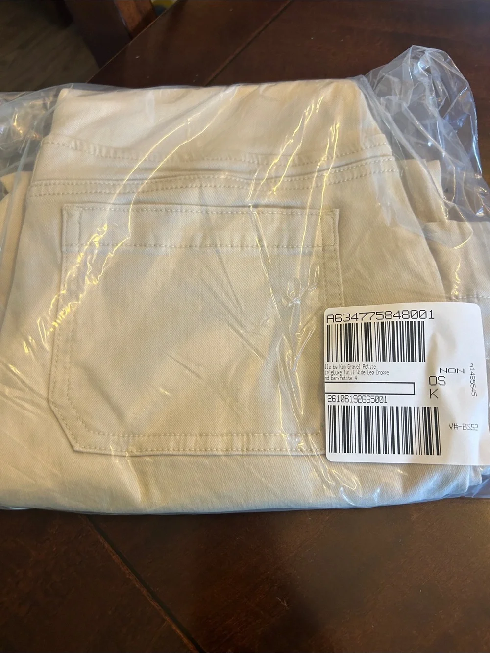 Belle by Kim Gravel Petite TripleLuxe Twill Wide Leg Cropped Pants Size 4P Sand